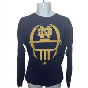 Adidas Notre Dame Football Long Sleeve Shirt